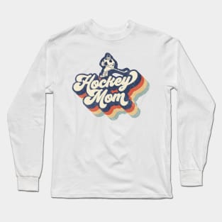 Retro Hockey Mom Mother's Day Long Sleeve T-Shirt